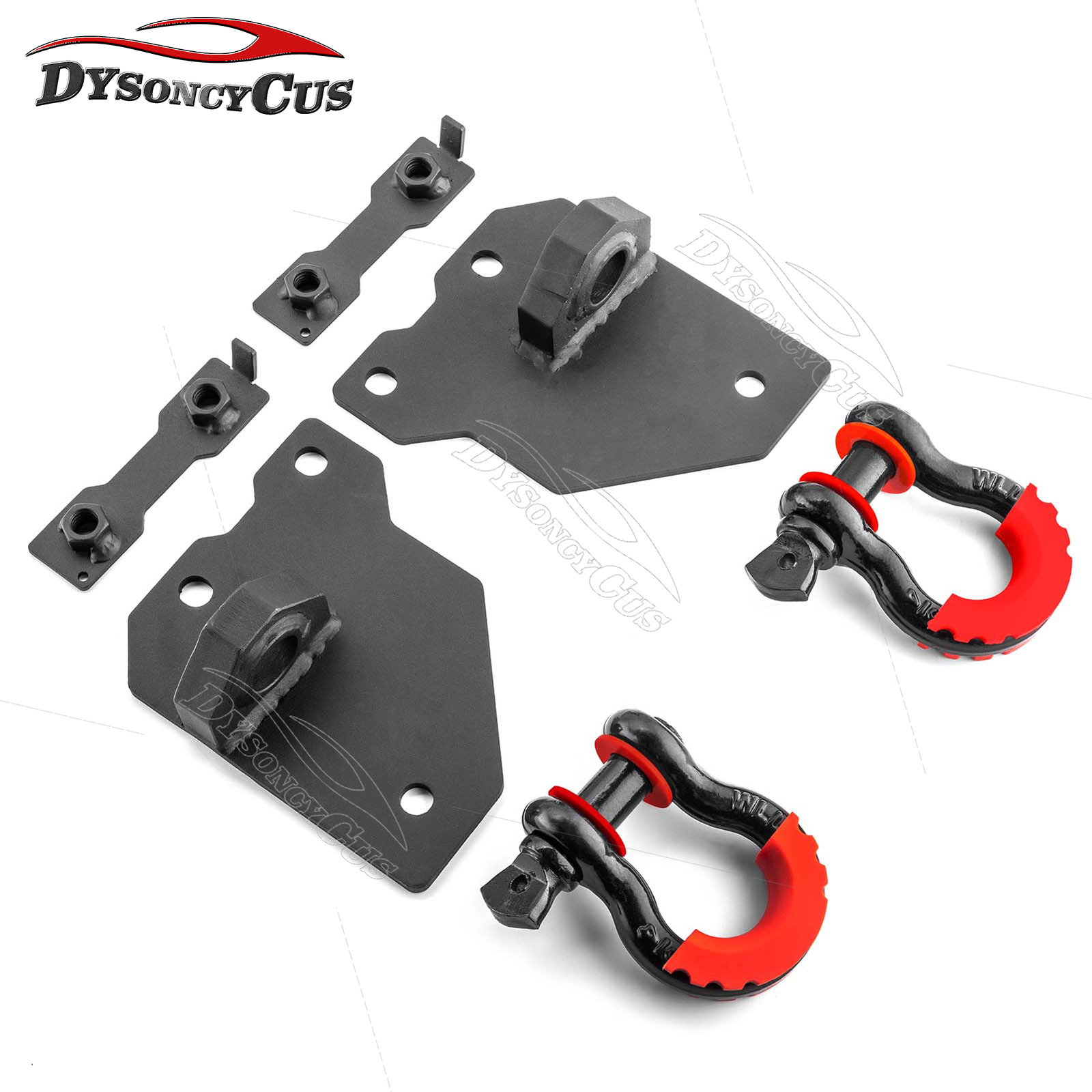 Front Tow Hook + 3/4 D ring For 05-10 JEEP GRAND CHEROKEE WK, COMMANDER XK 06-10