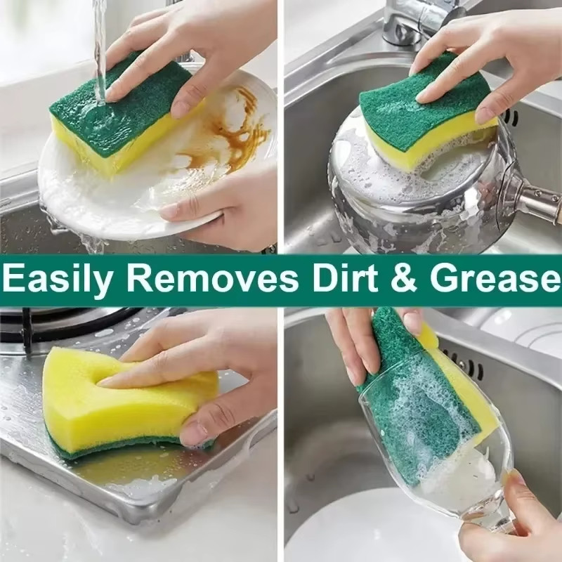 Double-Sided Magic Cleaning Sponge Rust Remover Scrub Brush Kitchen Cleaning
