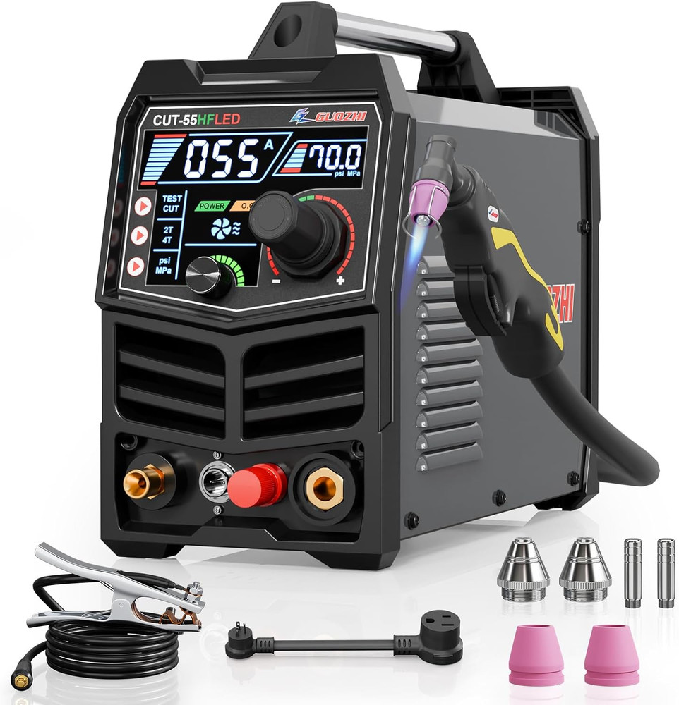 Plasma Cutter 55Amp High Frequency Non-Touch Arc Digital Screen Display DC Inver