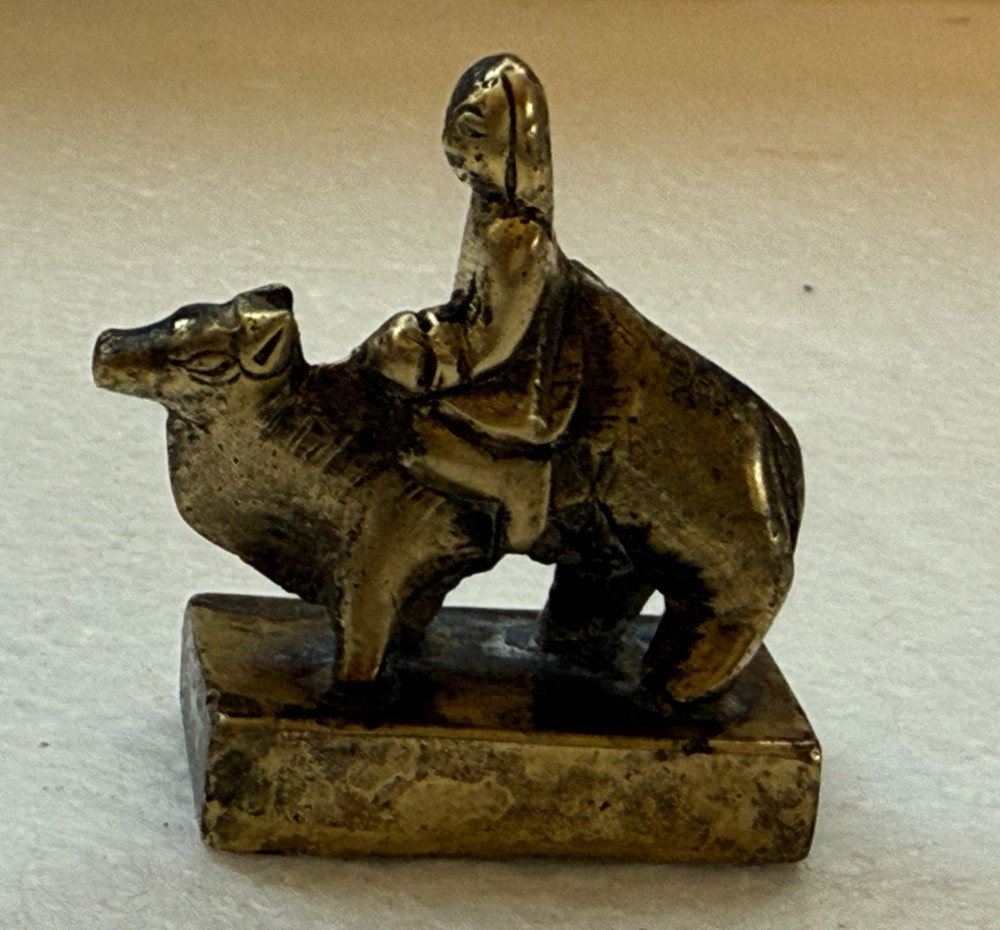 Vintage Solid Brass Camel with Rider Stamp Seal