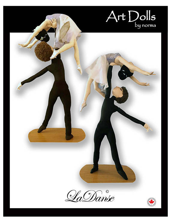 *NEW* CLOTH ART DOLL (PAPER) PATTERN "LA DANSE" BY NORMA INKSTER