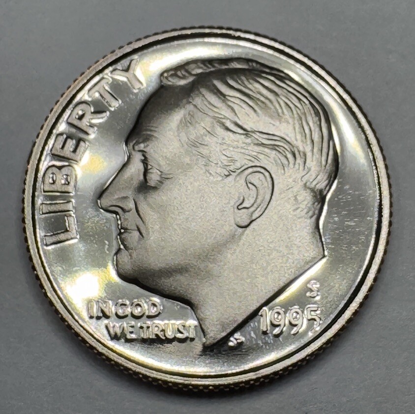 1995-S Roosevelt Dime Proof 10cent Coin from US Mint Proof Set