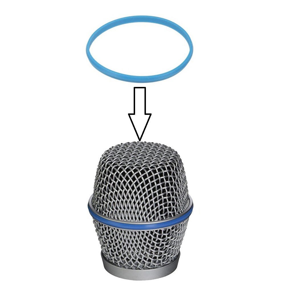 5 Pack Microphone Blue Ring for Shure 66A8035 Beta58A Beta87A Beta87C Grille mic