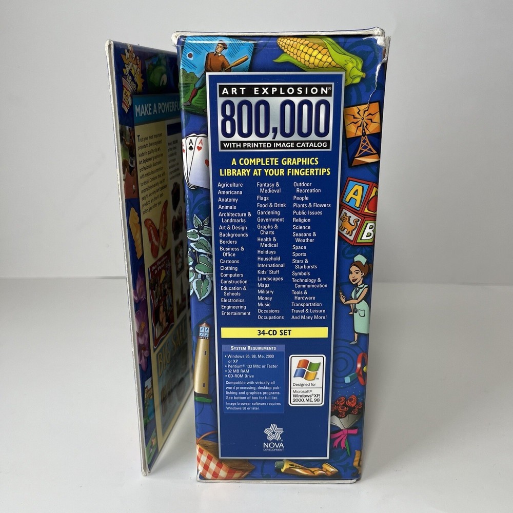 Nova Development Art Explosion 800,000 Images 34 CDs with Book Catalog