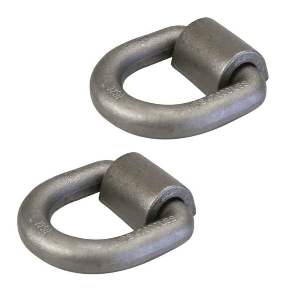 USCC Lashing Weld On D Ring - 1" Forged Mounting Ring - 2PK