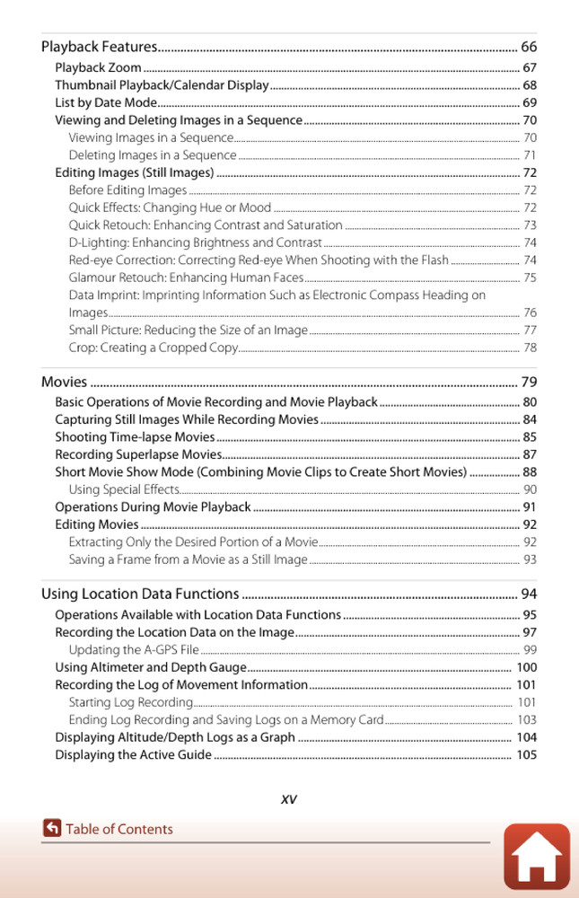 Nikon COOLPIX W300 — User Reference Manual — 1/2 Size, 5.5" x 8.5" Small Compact