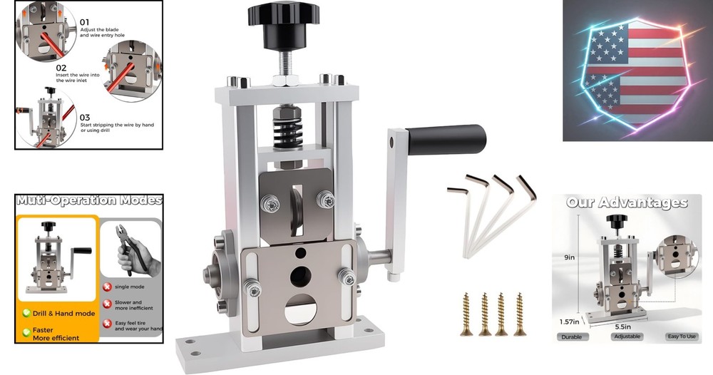 Esokoya Wire Stripper Machine, Copper Wire Strippring Machine With Drill-Powe...