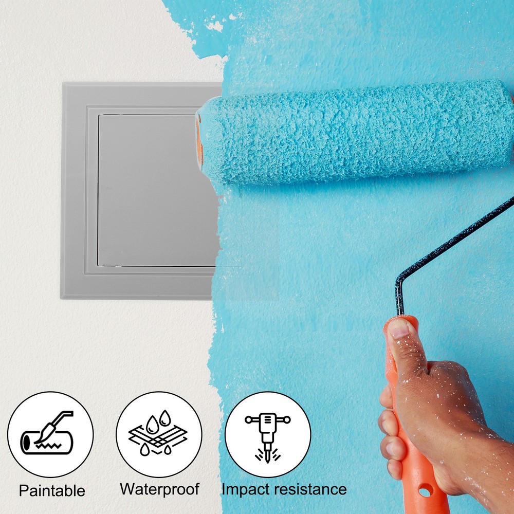 5x5 Inch(115x115mm) Removable Hinged Access Panel, 2 Pcs Access Doors, Grey