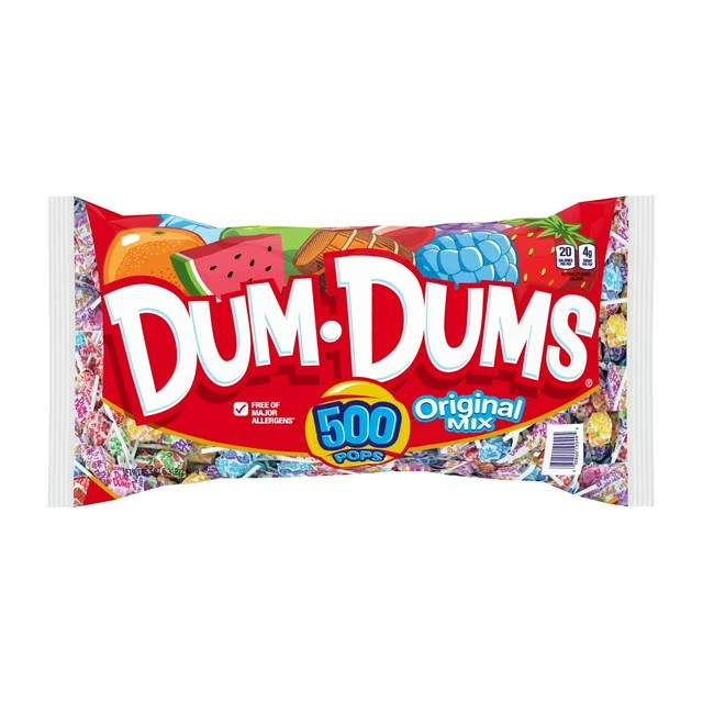 Dum Dums Original Mix Pops 500 Ct Assorted Lollipops Bulk Candy Party.
