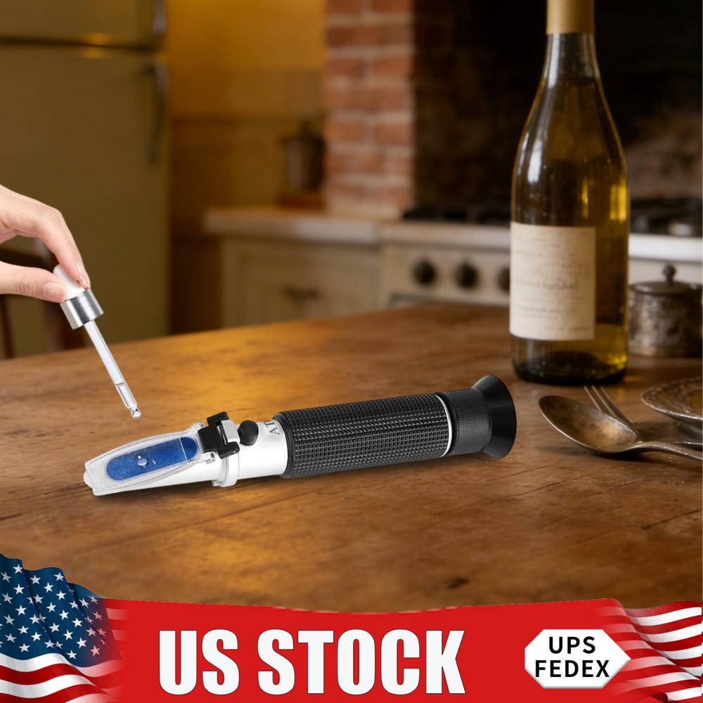 0-80%vol Refractometer，Alcohol Concentration Meter，Ethanol Tester，± 1% Accuracy