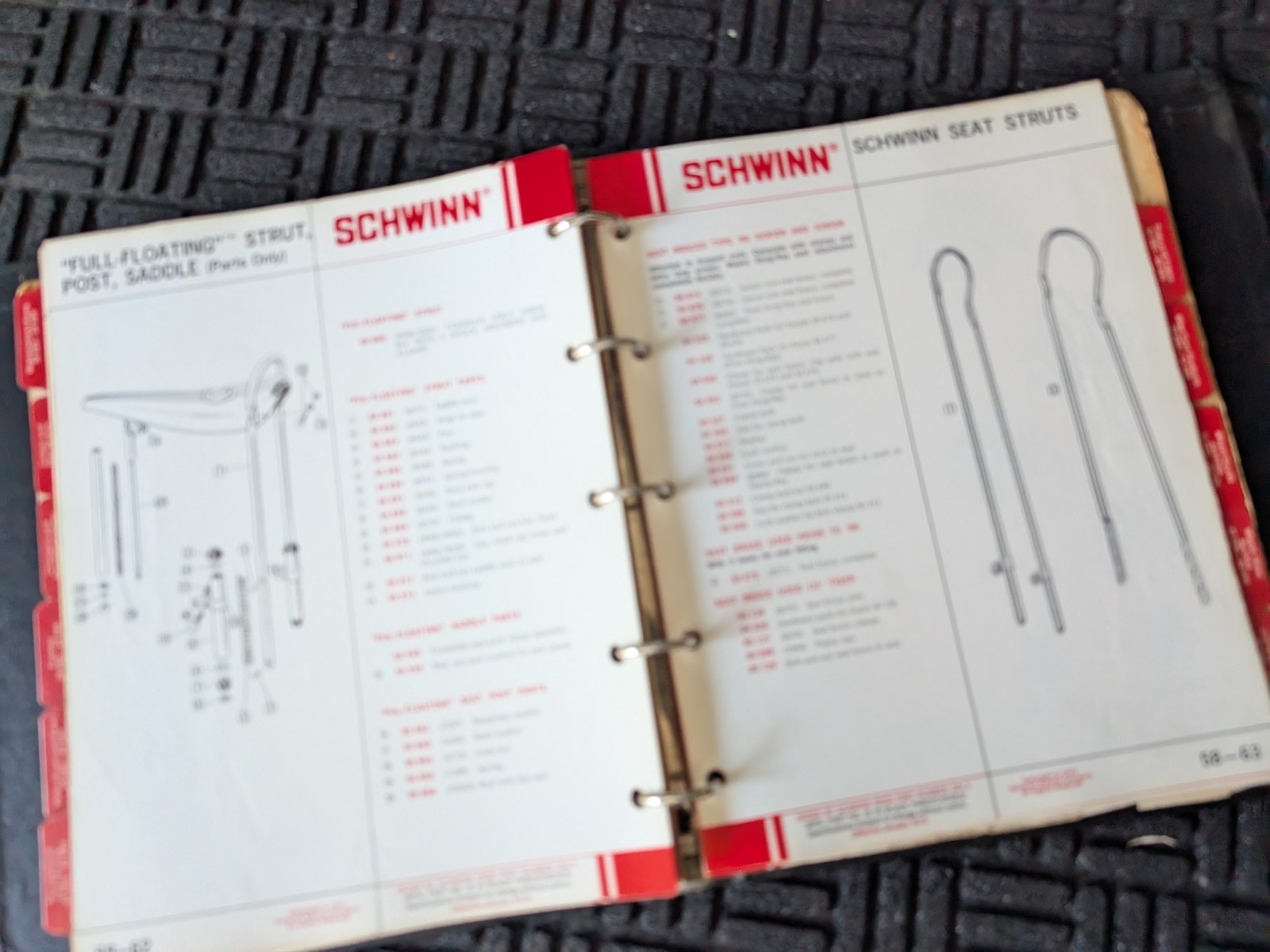SCHWINN 1973 Bicycle Dealer Parts & Accessories Manual in Original Binder