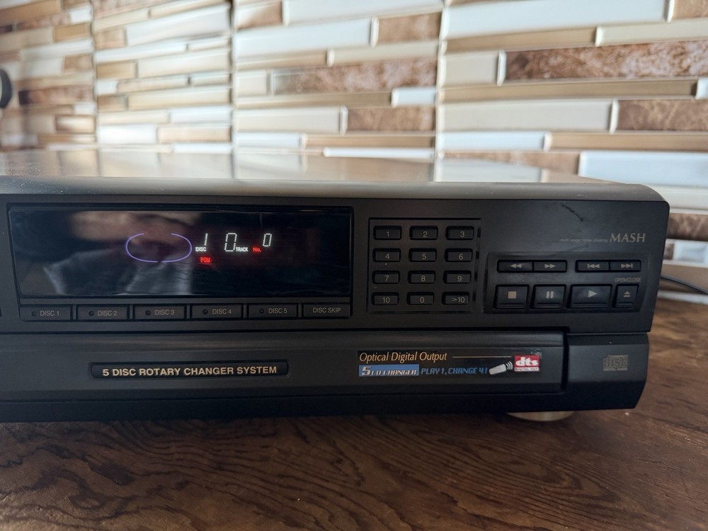 Technics SL PD8 Five Disc Rotary Compact Disc Player Tested Working No Remote