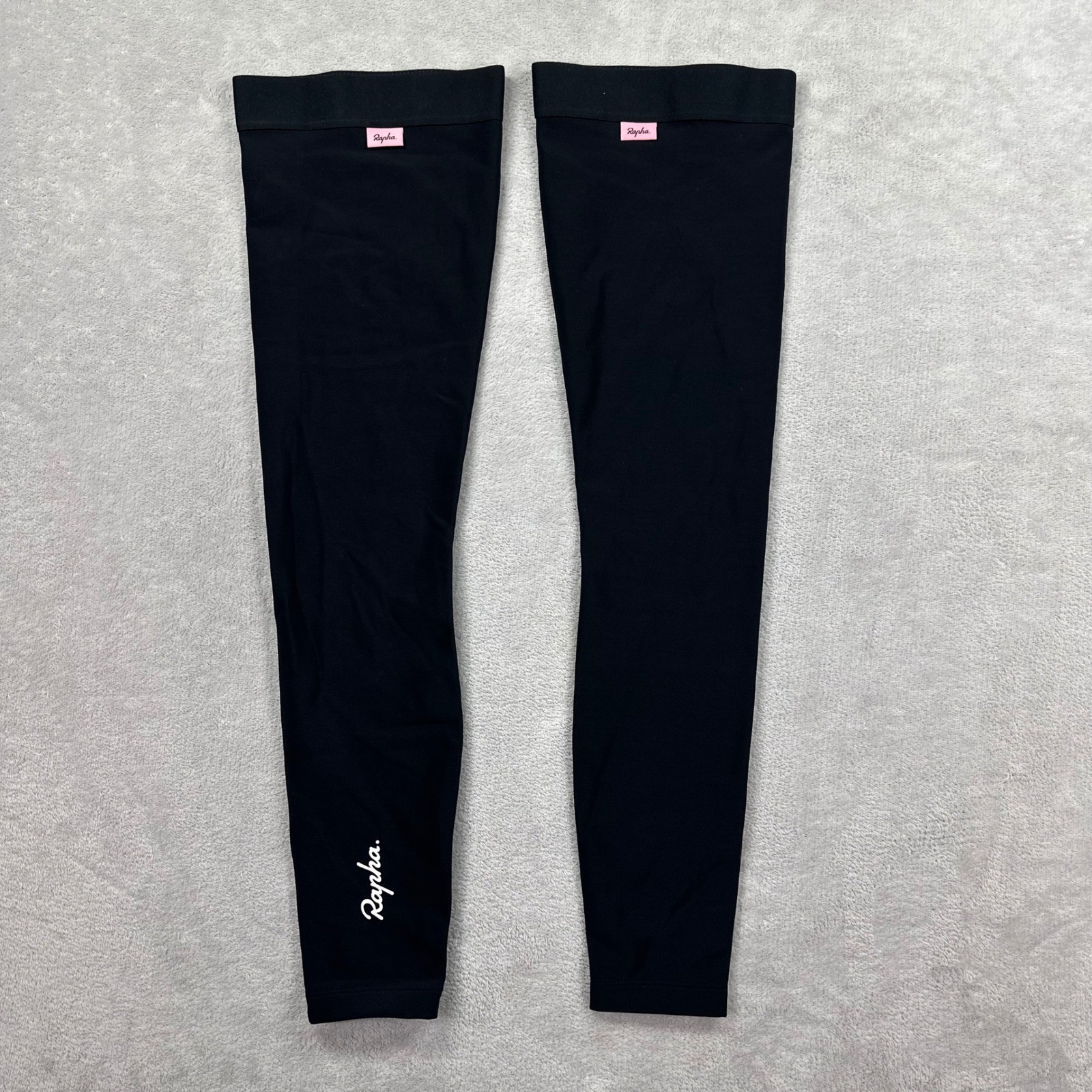 Rapha Thermal Leg Warmers Size Medium Black Cycling Fleece Lined Grippers Biking