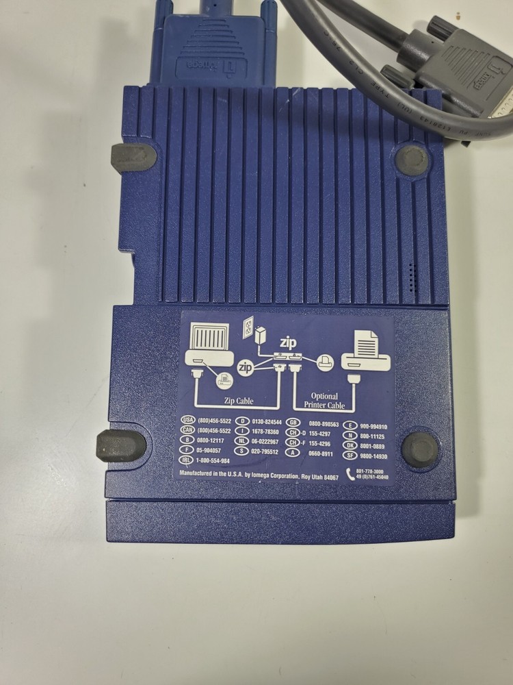 Iomega zip 100 External Drive Parallel Untested No Power Adapter