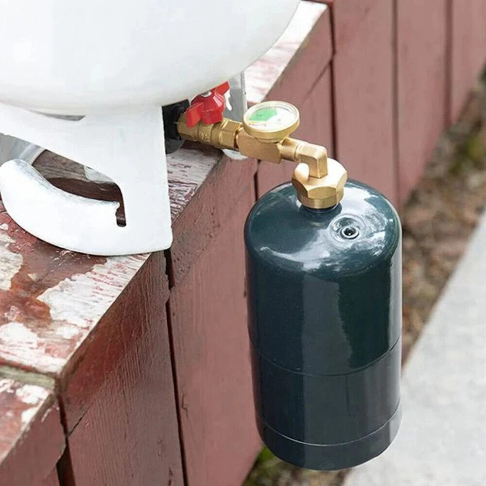 1Lb To 20Lb Tank Propane Refill Adapter With Gauge And ON-Off Control Valve US