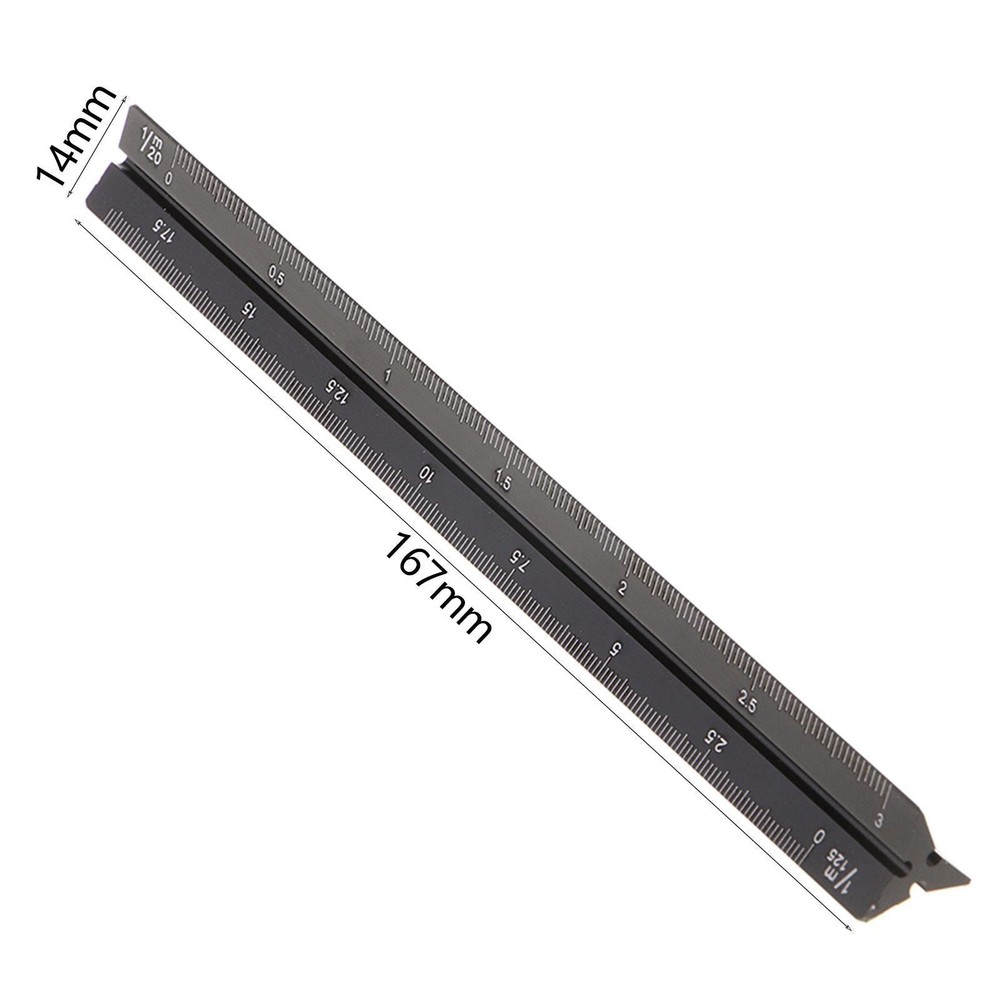 Scale And Engineer Scale Ruler Set - Aluminum Rulers with Triangular Coded