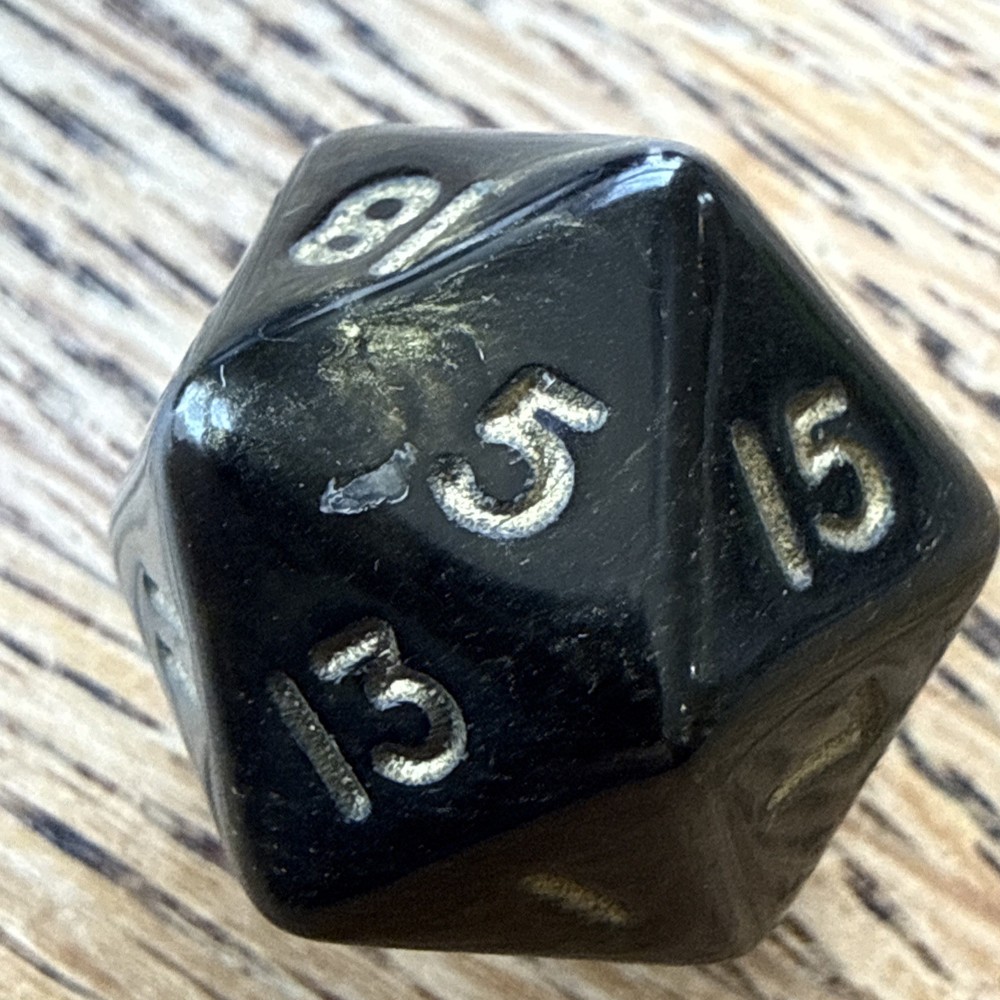 Crystal Caste Ancient / Goldmist - Black - Complete 7 dice Set + 2 Extra D6