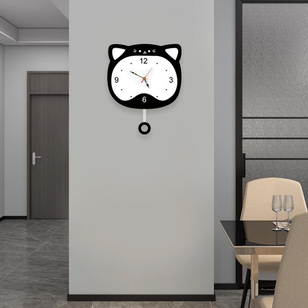 Acrylic Decor Quiet Environment Battery Powered Clock Easy Maintenance