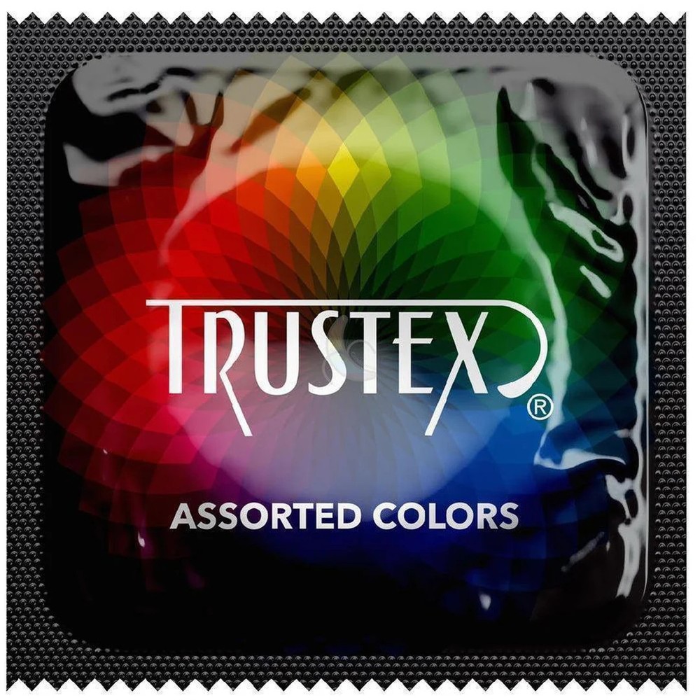Trustex Assorted Colors Lubricated Condoms | 12-Pack