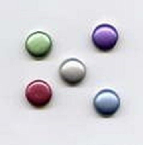 Scrapbooking - Large Round Brads Pearl Assorted Bulk 50ct
