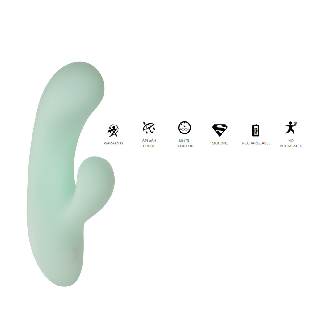 Vibrating Rechargeable Silicone Dual-Stimulator Multi-Speed Rabbit Vibrator