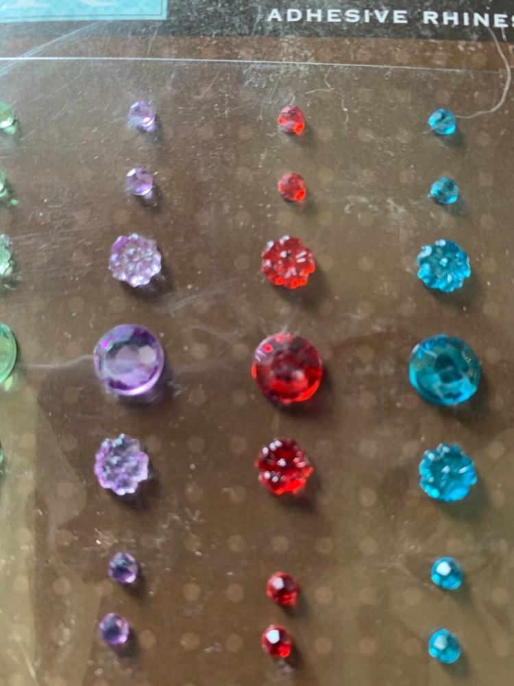 K&CO MARCELLA ADHESIVE RHINESTONES DECORATIVE DESIGN MULTI-COLOR-SHAPE-SIZE 60PC