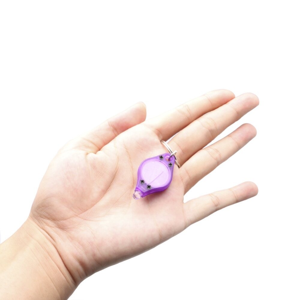 20-100X UV Flashlight Mini Keychain LED Torch Light Blacklight Key Ring Lights