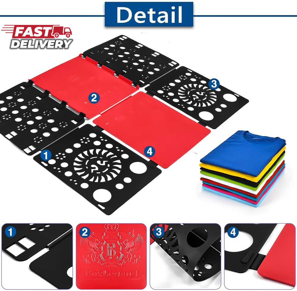 Boxlegend Version 3 Shirt Folding Board T Shirts Clothes Folder Durable Plastic