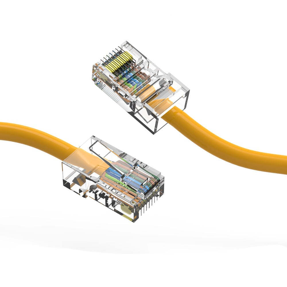 25Ft CAT5E UTP Ethernet Network Non Booted Cable Yellow
