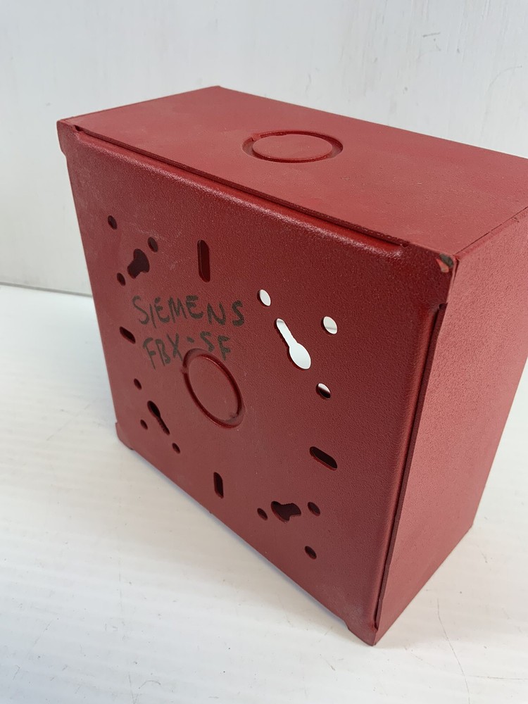 (NEW) SEIMENS FBX-SF Red Fire Alarm Surface Mount Back Box