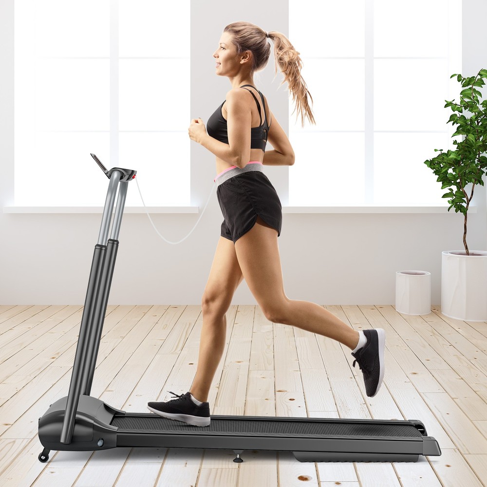 Folding 3HP Treadmill Compact Walking Jogging Machine W/Touch Screen APP Control