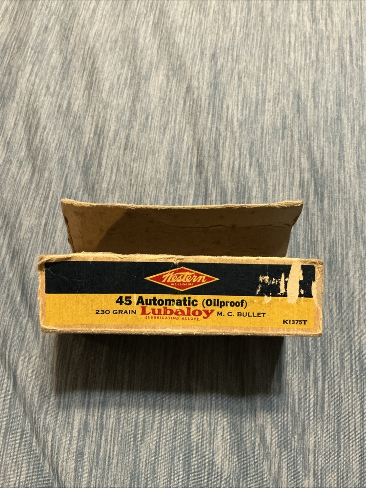 Vintage Western Cartridges 45 Automatic Box