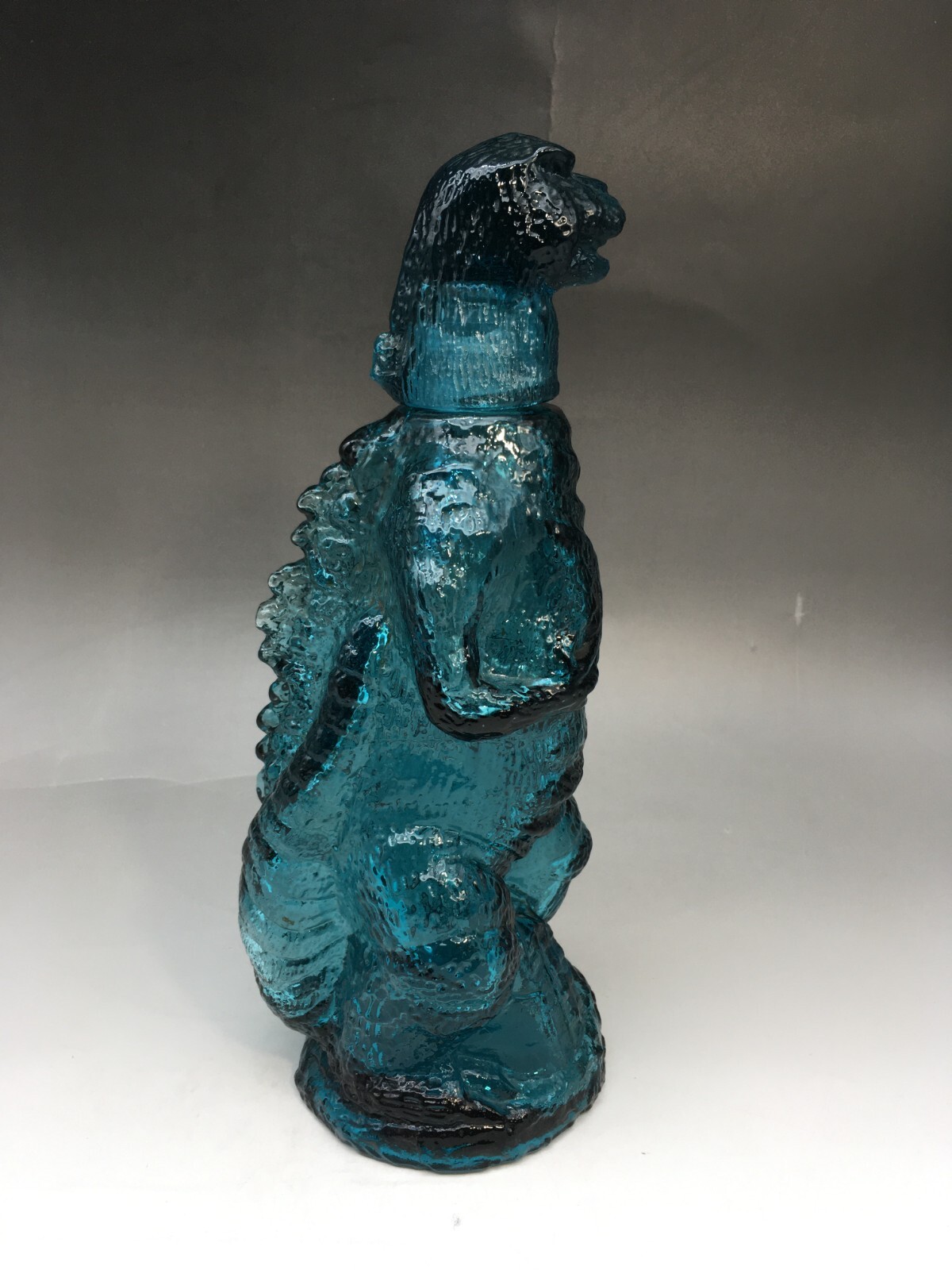 Godzilla Limited Decanter Vintage Blue Glass Bottle TOHO UNICON JAPAN 1980s