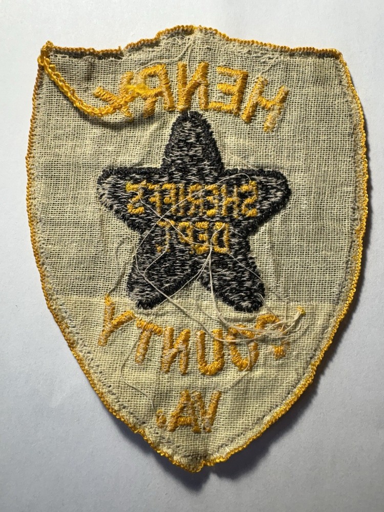 Henry County Virginia Sheriff Patch ~ Obsolete