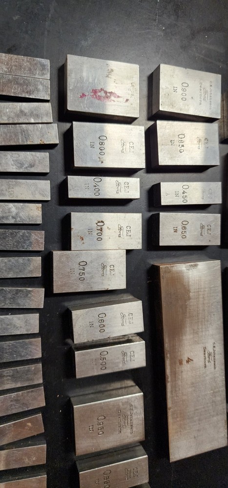 81 Piece C E JOHANSON FORD DEARBORN RECTANGULAR GAGE BLOCKS