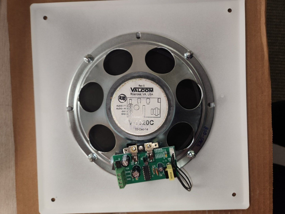 Valcom V-1920C 8" Amplified Ceiling Speaker Square Grille