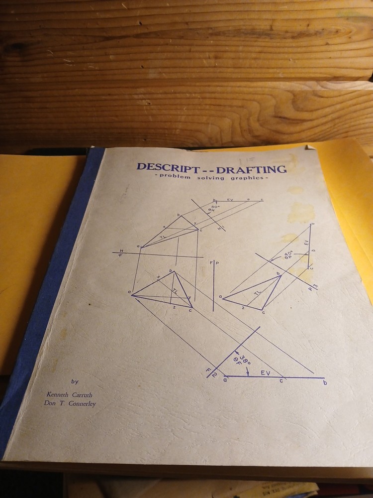 DRAFTING DESCRIPT PROBLEM US NAVY GRAPHICS  WORK BOOK 1970