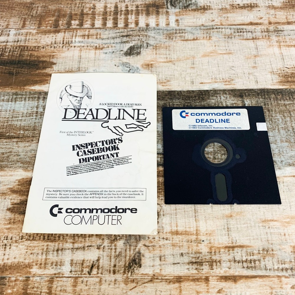 Deadline (Commodore 64) 5.25" Disk and Casebook - 1983, InfoCom