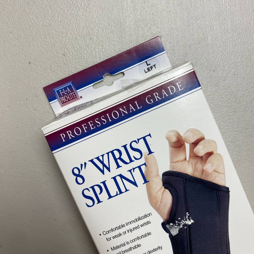 New Fla Pro Lite 8" Wrist Splint Professional Grade Compression Large Left