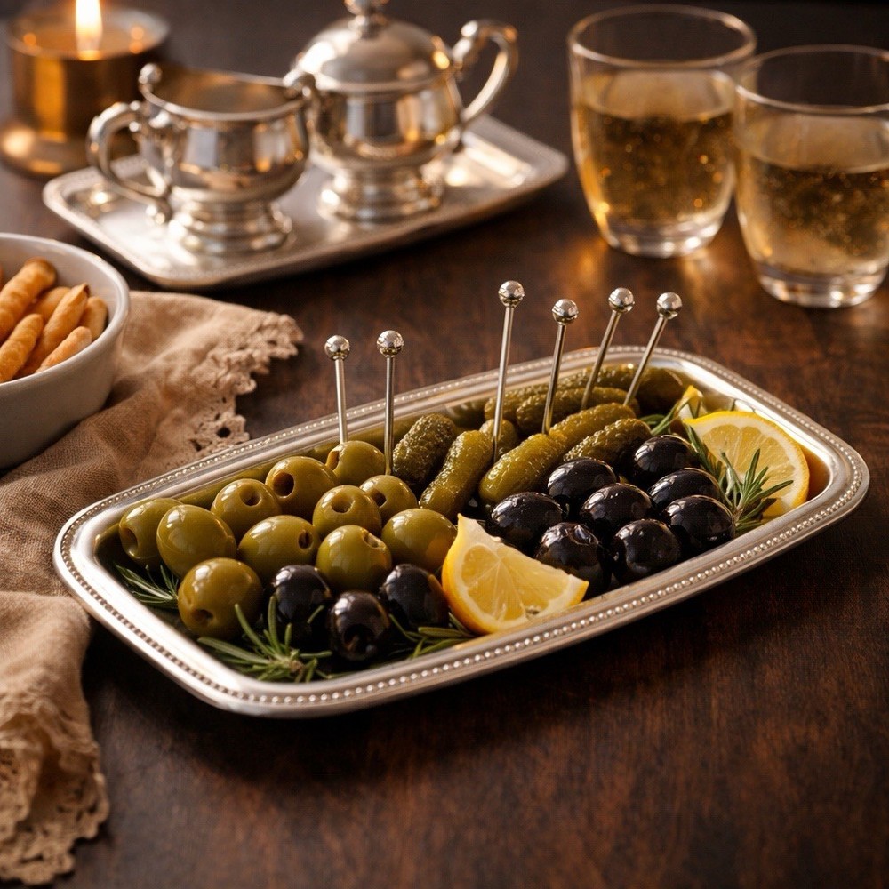 F.B. Rogers 1950s Paul Revere Silverplate Rectangular Serving Tray, 8.25x5.75”