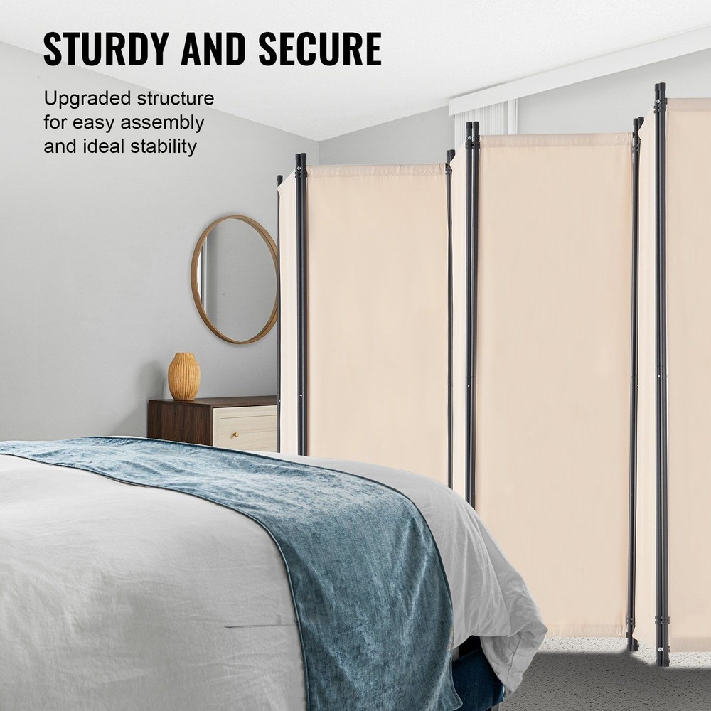 6 Panel Partition Screen 3110x1805mm Strong Iron Hinge System