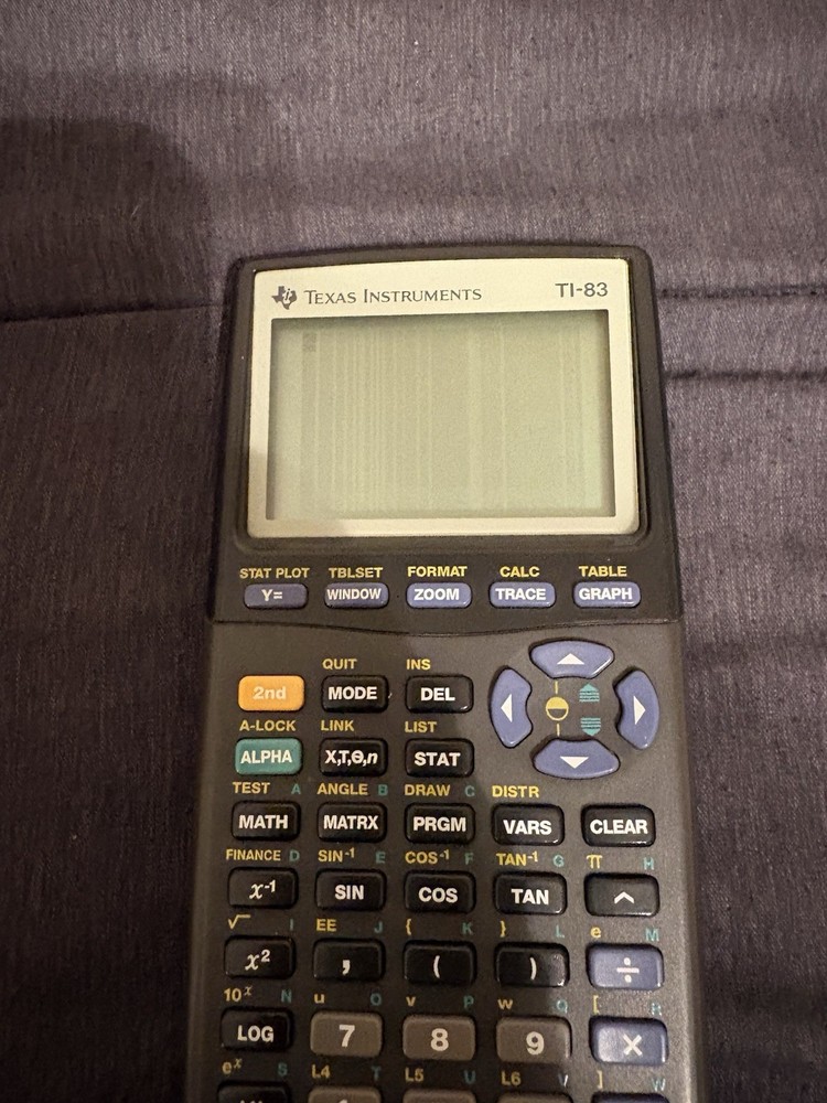 Texas Instruments TI83 Plus Calculator *TESTED & WORKING* With Cover