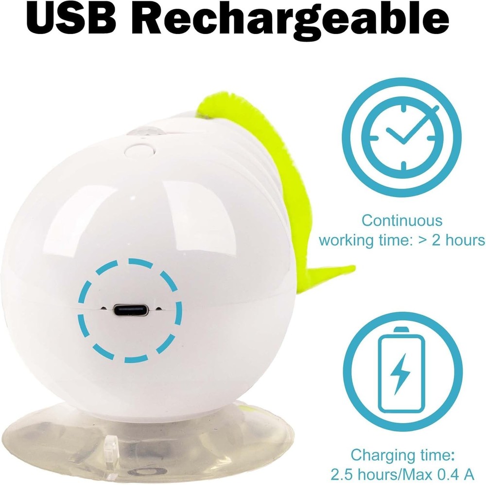 Interactive Cat Toy with Automatic Motion Sensor and USB-C Fast Charging