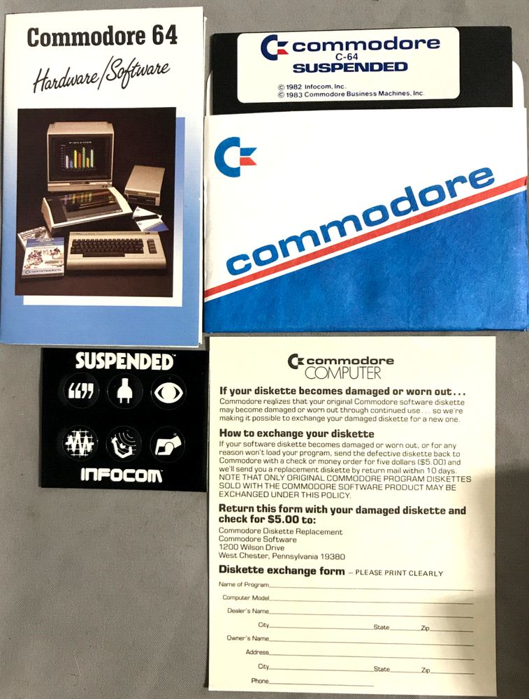 InfoCom Suspended Text Adventure Game version C64 Commodore published 1983 NIB