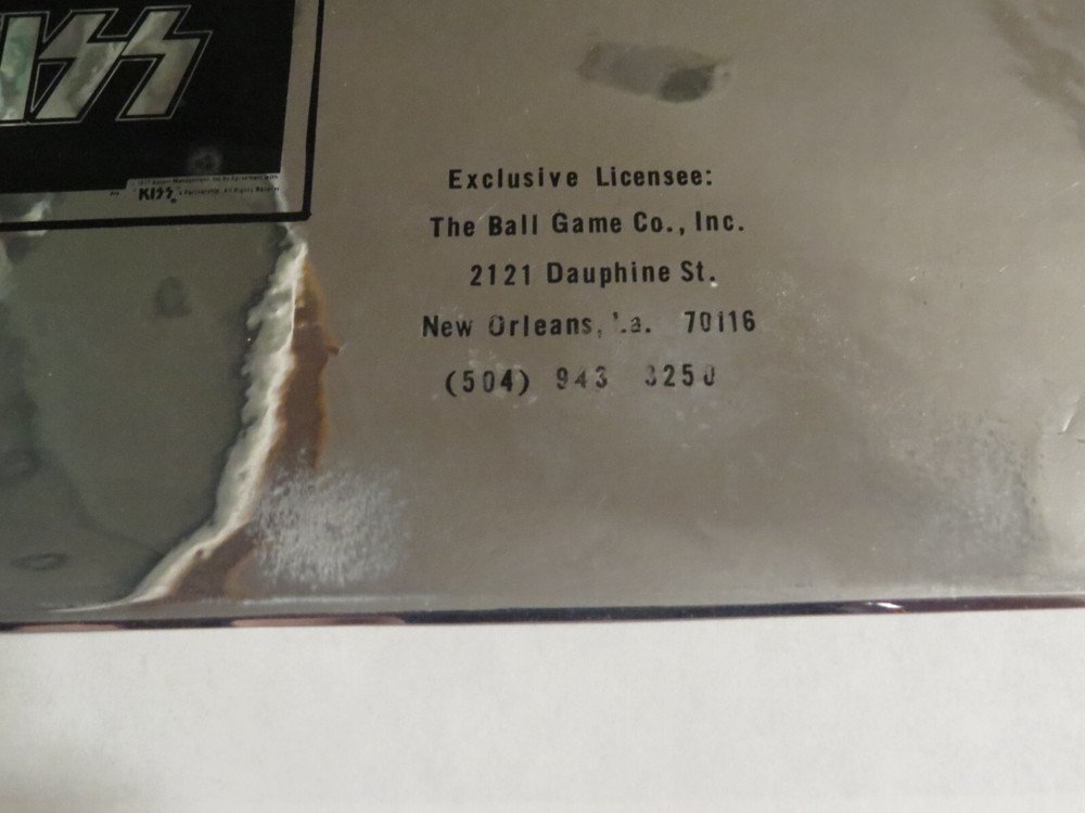 KISS SILVER MYLAR PROMOTIONAL POSTER 1977 AUCOIN OFFICIAL