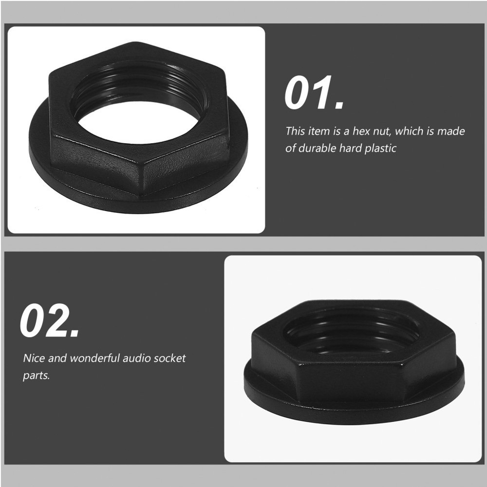 Headphone Socket Hexagonal Nuts M3 Nylon Bulk Guitar Input Jack Plate