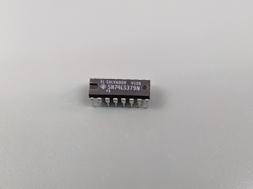 (10) SN74LS379 IC 4-Bit Register ICs, Clock Enable, Comp Outputs, TI, NOS