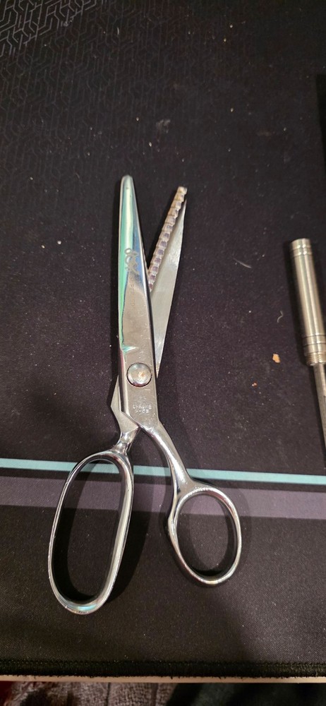 HEARTHSIDE 9" Chrome Pinking Shears Zigzag Italy