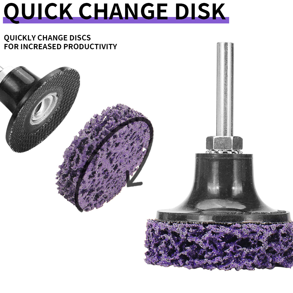 3" Quick Change R Type Easy Strip & Clean Discs for Paint Removal Rust Disc