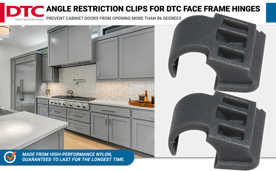 50 Pack DTC Angle Restrictor Restriction Clips for DTC Face Frame Hinges